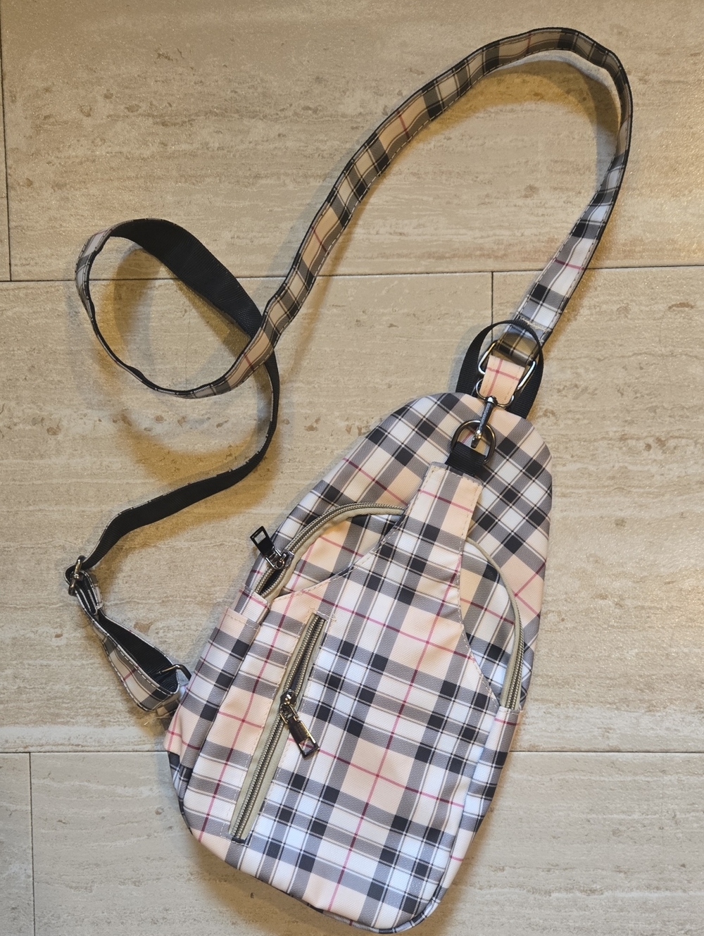 Calla Nupouch Plaid Crossbody Sling Bag